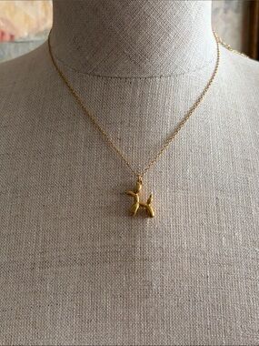 Gold Balloon Dog Pendant Necklace
